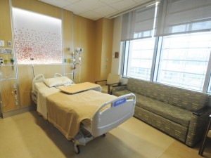 A redesigned hospital room at the University Medical Center of Princeton in Plainsboro, N.J., Aug. 2, 2014. The hospital moved to a new campus in 2012, where redesigned patient rooms have reduced the chance of medical errors and improved patient satisfaction.  (Laura Pedrick/The New York Times)