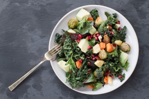 Barre3's Autumn Panzanella Salad includes pomegranate seeds, Swiss chard and kale. The fitness chain is building an online library of healthy recipes.