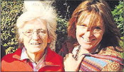 The author with her mother, who lost her ability to read, but not write, after a stroke.