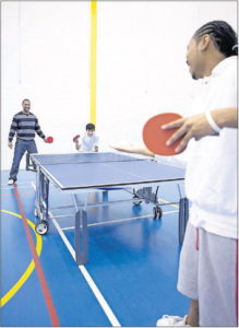 Table tennis is an active game and a good workout.